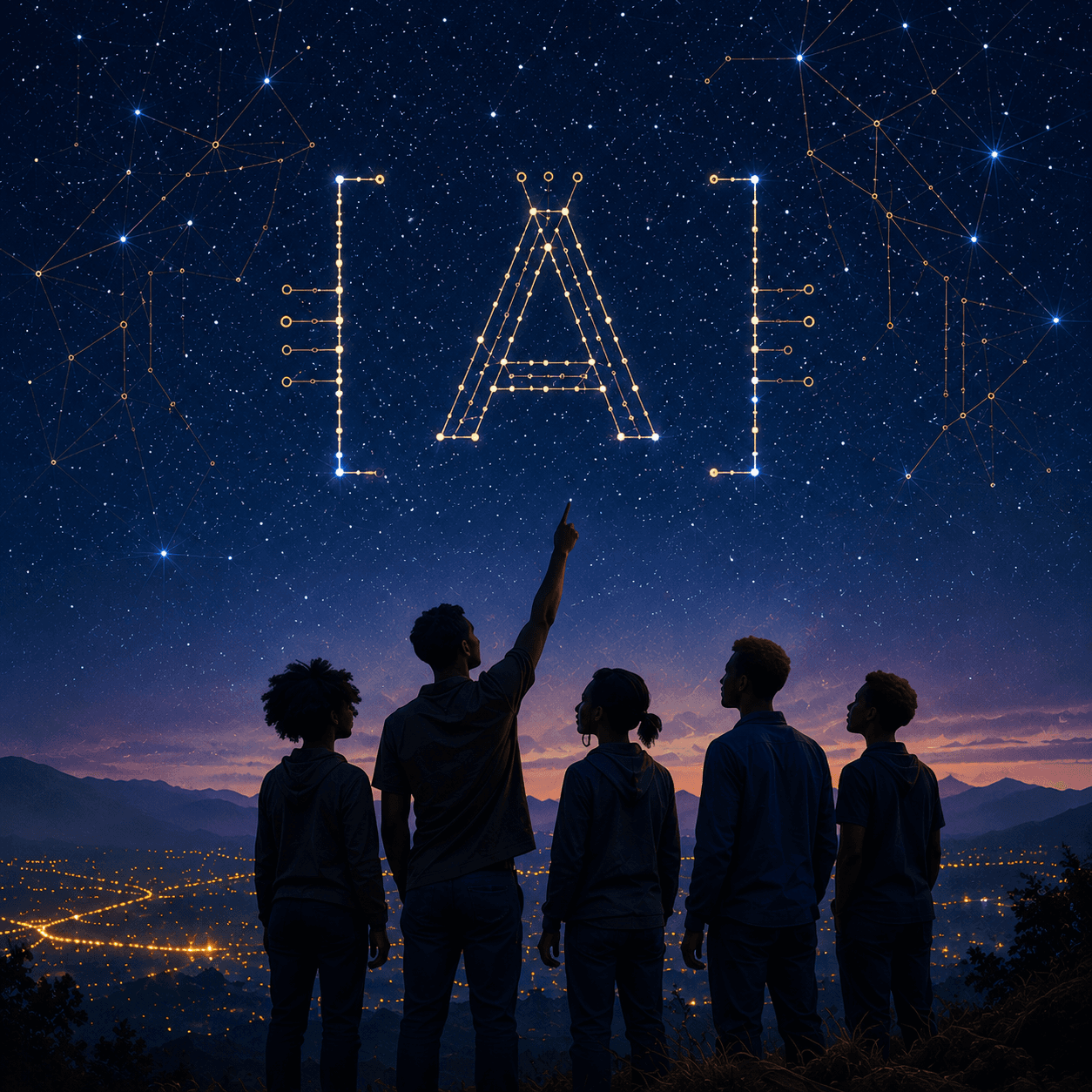 Ancecode starry sky — a country looking up, building toward what comes next.
